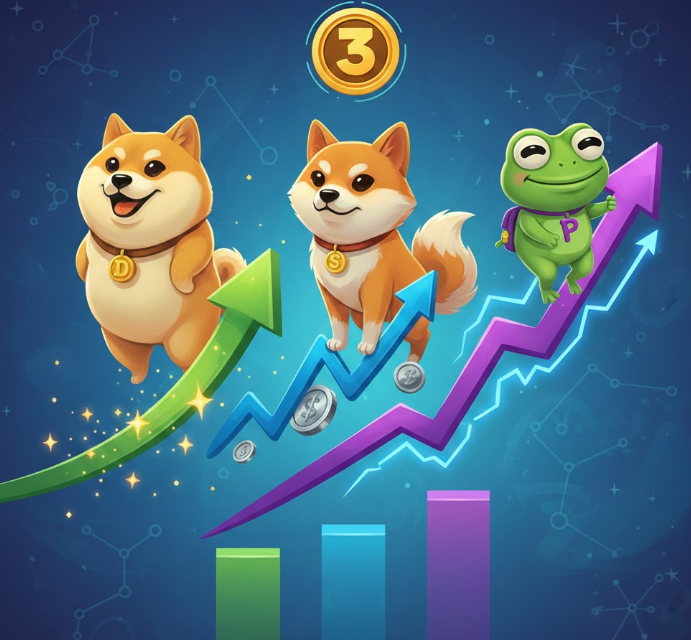 Top 3 memecoin đáng chú ý và hiệu suất gần đây của chúng