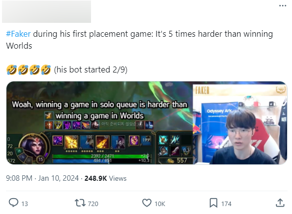 Faker còn phải cảm thán: "Thắng 1 trận rank đơn còn khó hơn thắng 1 game CKTG"