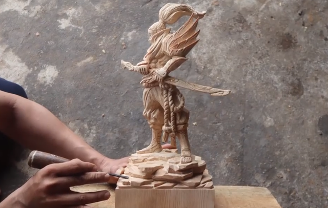 Chiêm ngưỡng tuyệt tác của nghệ nhân điêu khắc Việt Nam đam mê LMHT - Yasuo Gỗ đoàn là có thât! - Ảnh 9.