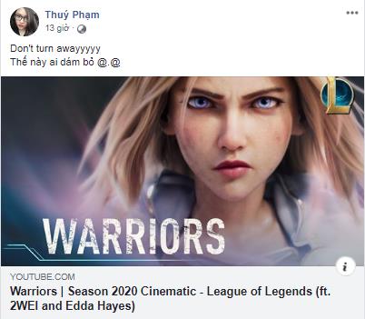 Tuyệt phẩm Warriors khiến game thủ ngợi ca: Đây chính là tác phẩm tuyệt vời nhất mà Riot từng tạo ra - Ảnh 6. Tuyệt phẩm Warriors khiến game thủ ngợi ca: Đây chính là tác phẩm tuyệt vời nhất mà Riot từng tạo ra - Ảnh 6.