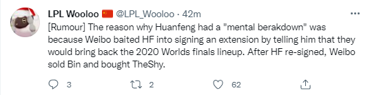 Nội bộ WBG dậy sóng: Huanfeng ám chỉ quản lý bất tài, Bin có thể quay xe sang RNG, tương lai SofM bất định - Ảnh 3.