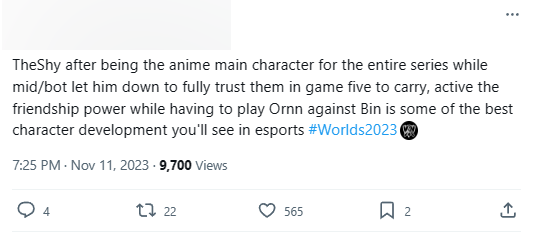 TheShy và các đồng đội được ví như nhân vật anime