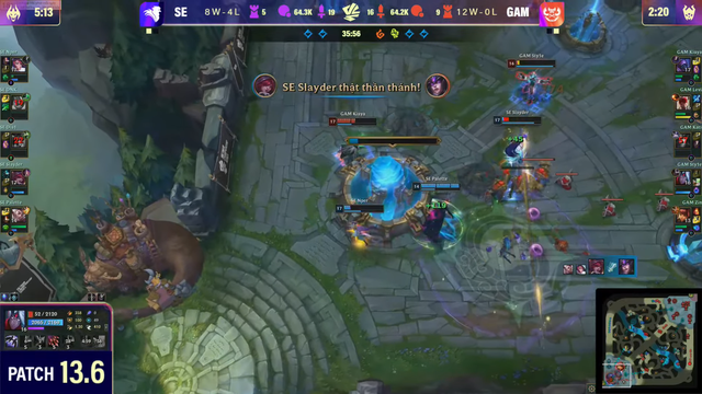 GAM xuất sắc giành chiến thắng trước SE - nguồn: Fanpage VCS