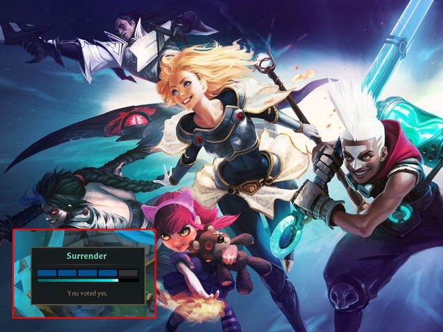 Nhưng Riot đã chỉnh sửa và cho phép người chơi đầu hàng khi chỉ có 4 người đồng ý