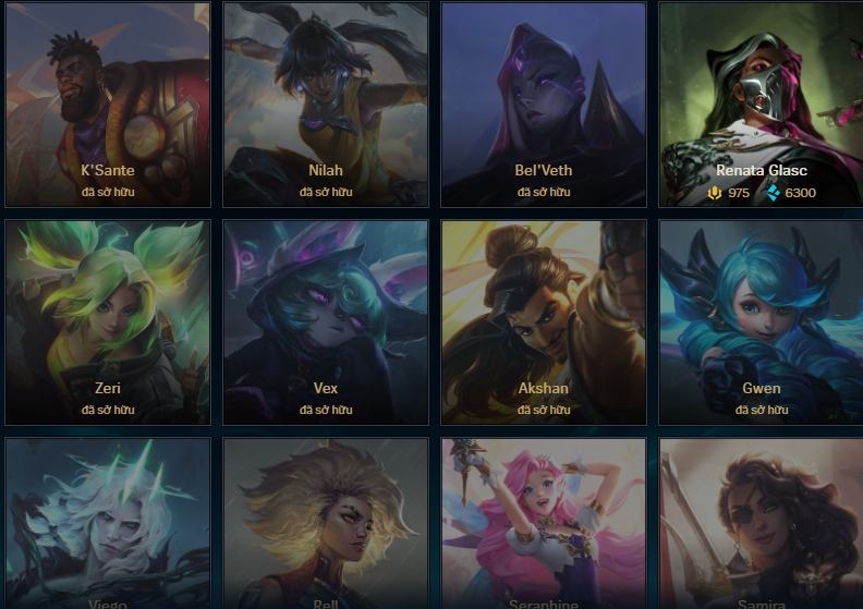 Nếu đã sở hữu hết các tướng thì số Tinh Hoa Lam gần như trở nên vô dụng - nguồn: League of Legends