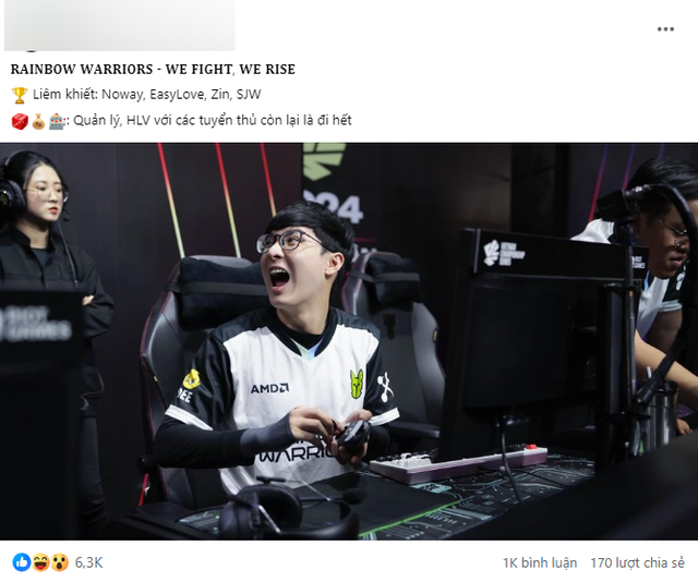Có thông tin gần như toàn bộ đội tuyển RW đã bị xử phạt trừ EasyLove, Noway, Sjw và Zin
