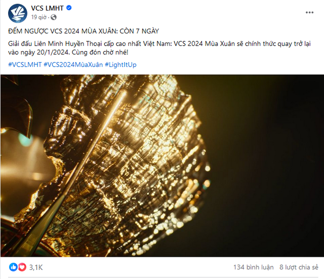 BTC VCS đếm lùi ngày giải đấu chính thức trở lại