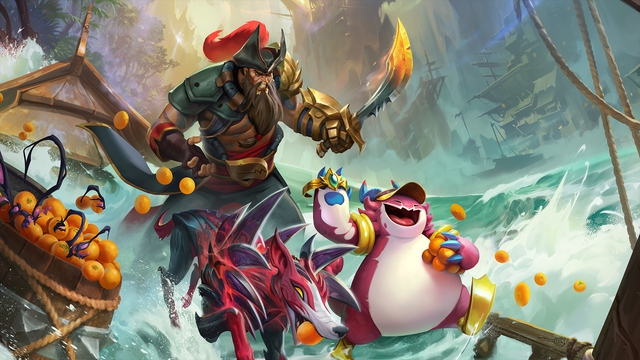 Gangplank là tướng 5 vàng có bộ kỹ năng có thể hủy diệt toàn bộ đội hình đối phương