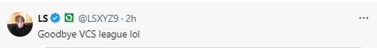 Cựu BLV kiêm streamer LS: "Tạm biệt giải VCS"