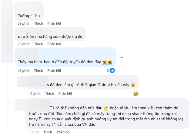 Nhiều khán giả hoang mang, tiếc nuối và thậm chí là vẽ cả "thuyết âm mưu" cho việc T1 sang Việt Nam