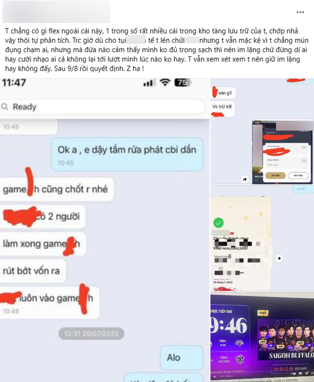 Một nữ streamer cũng đăng bài với những thông tin nhạy cảm về VCS