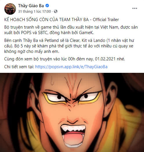 “Nam chính” Thầy Giáo Ba thẳng thắn làm reaction về truyện tranh của mình trên sóng livestream - Ảnh 3.