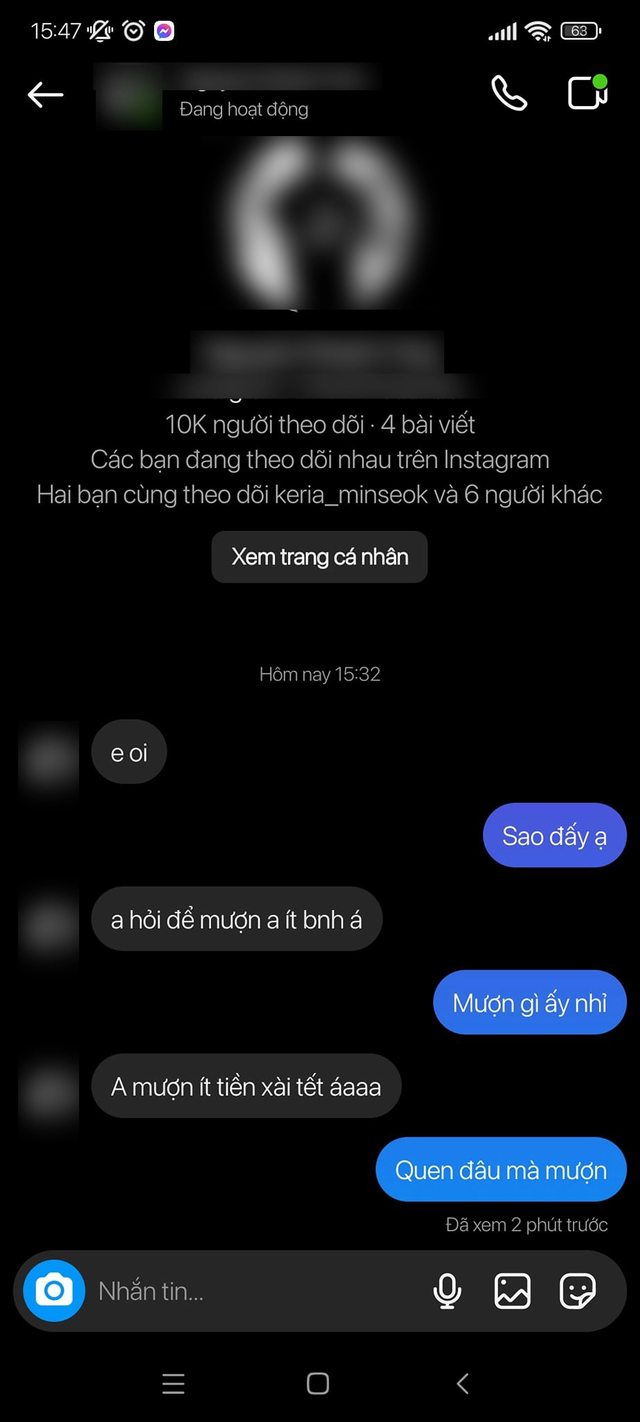 EGO nhắn tin cho fan để vay mượn tiền