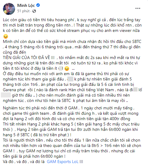 Cảm xúc trào dâng vì tiền giải chưa âm sau khi trừ tiền phạt, Người bất tử Zeros lại tiện thể đá xoáy GAM Esports - Ảnh 2.