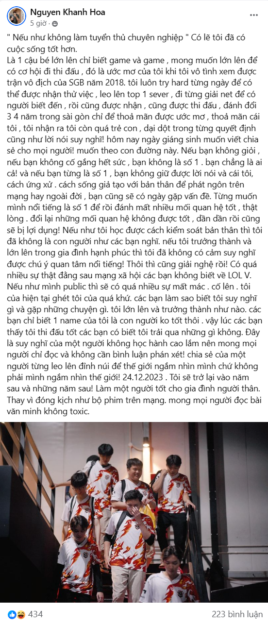 Tâm thư của EGO đang thu hút sự chú ý của khán giả VCS