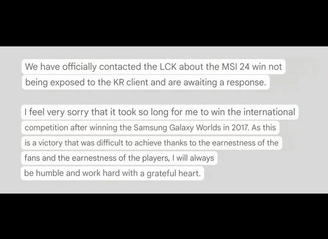 Bài đăng của đại diện Gen.G: 