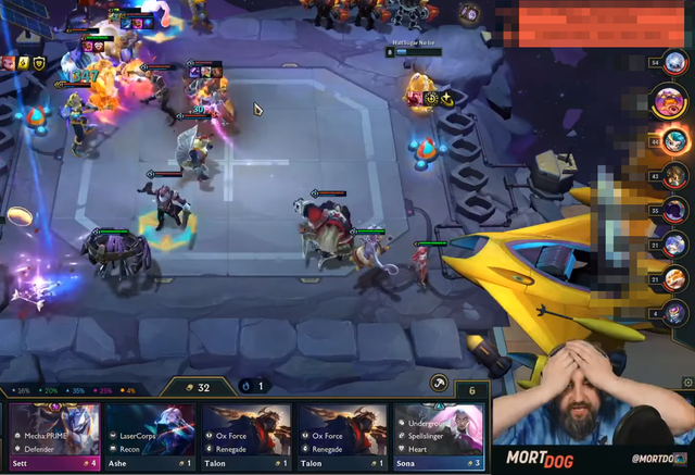 Chính Riot Mortdog cũng bất ngờ với sức mạnh của Yuumi 3 sao mang trang bị chuẩn - nguồn: YouTube