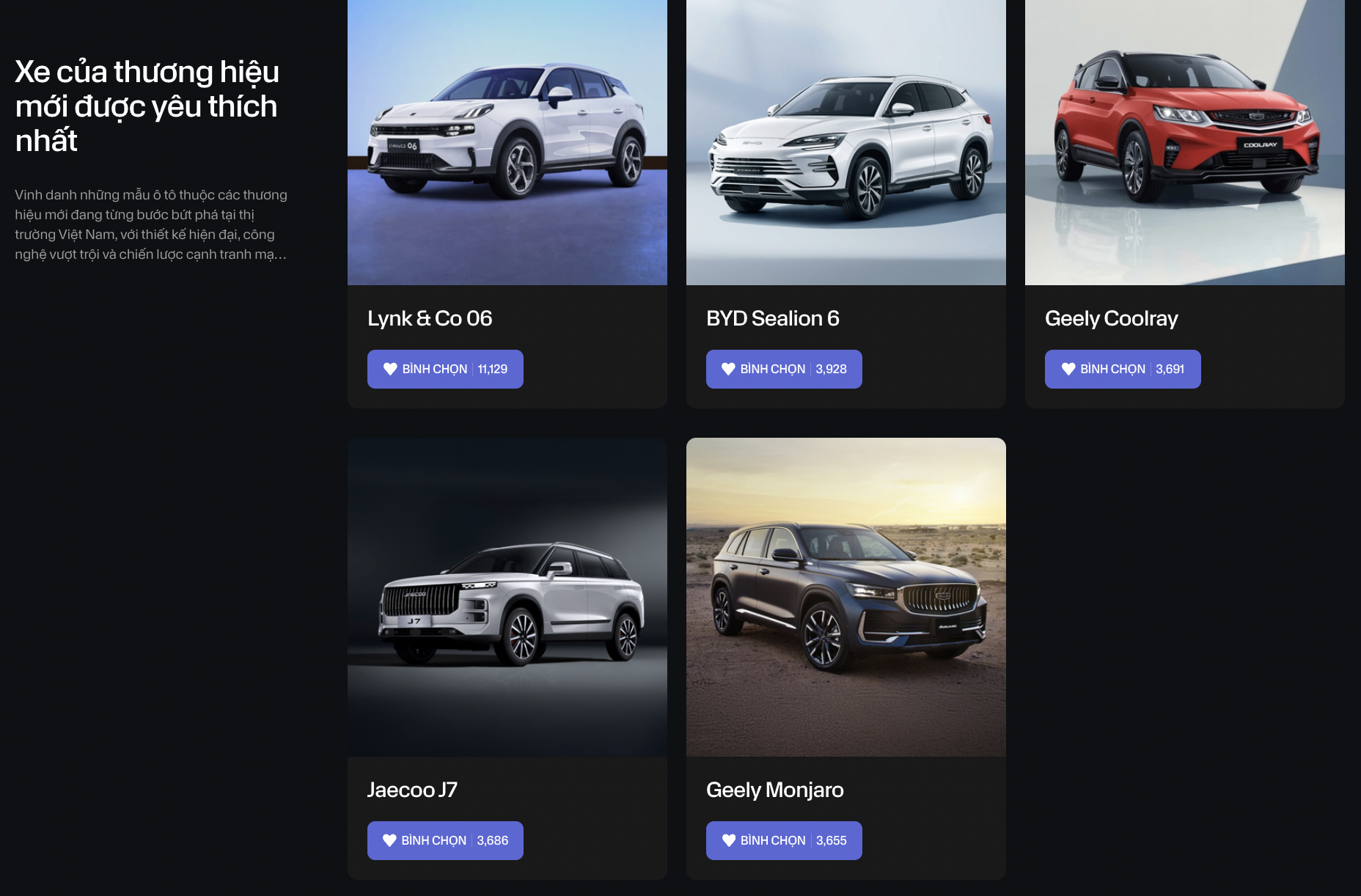 9 xe tạm dẫn đầu bình chọn CCA 2025 sau 1 tuần mở vote: Territory át vía CX-5, CR-V, Lynk & Co 06 áp đảo và những diễn biến khó đoán ở giai đoạn nước rút- Ảnh 17. 9 xe tạm dẫn đầu bình chọn CCA 2025 sau 1 tuần mở vote: Territory át vía CX-5, CR-V, Lynk & Co 06 áp đảo và những diễn biến khó đoán ở giai đoạn nước rút- Ảnh 17.