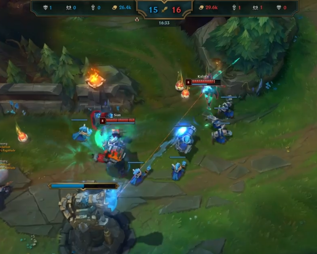 Khi Kalista thả ra thì Sion đã hồi sinh hoàn toàn và không cần tốn cả thời gian di chuyển trở lại đường Khi Kalista thả ra thì Sion đã hồi sinh hoàn toàn và không cần tốn cả thời gian di chuyển trở lại đường