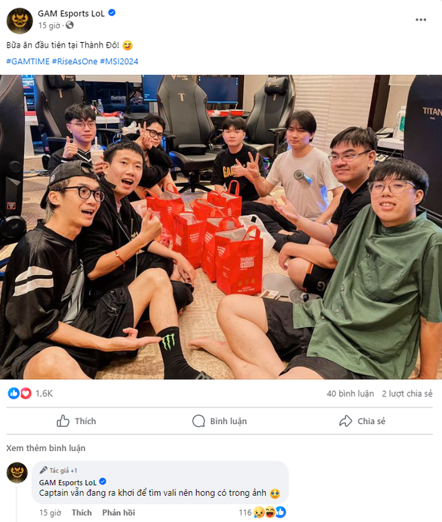 Mãi đến tối ngày 28 thì cả đội mới có bữa ăn đầu tiên tại Thành Đô