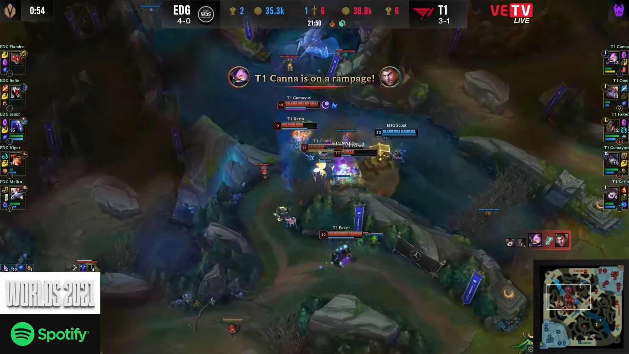 Faker cầm TF kiểm soát toàn bản đồ, T1 biến EDG thành kẻ nghiệp dư trong cuộc chơi macro - Ảnh 3.