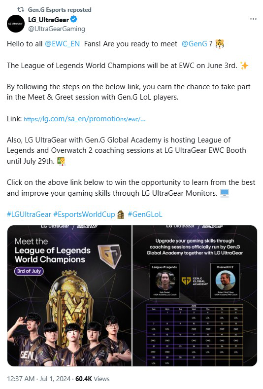 Nhưng phía nhà tài trợ LG UltraGear của họ đã đặt luôn cho Gen.G là 