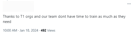 "Nhờ T1 mà đội của chúng ta không có thời gian train nhiều như họ cần"