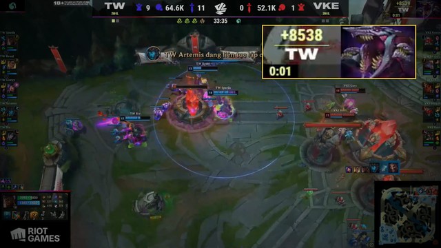 VKE trở thành đội VCS bị chênh lệch Baron Power Play nhiều nhất