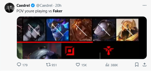 BLG khắc chế chiến thuật của T1 với việc cấm hết 5 tướng Đường Giữa và 4 trong số đó là thuận tay Faker