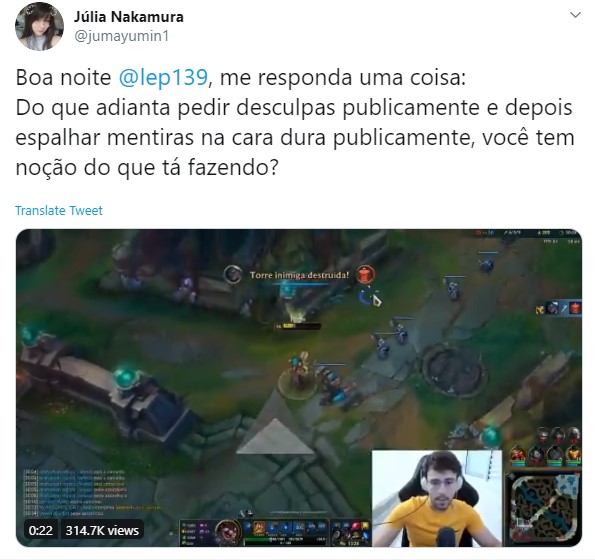 Bôi nhọ nữ tuyển thủ Mayumi bằng ngôn từ tục tĩu, game thủ LMHT chuyên nghiệp Brazil dính phốt khẩu nghiệp đầu năm - Ảnh 3.