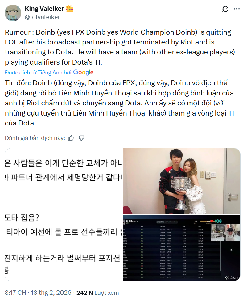 Cựu vô địch CKTG sẵn sàng chuyển hẳn sang DOTA 2, còn đặt mục tiêu "không tưởng"- Ảnh 2. Cựu vô địch CKTG sẵn sàng chuyển hẳn sang DOTA 2, còn đặt mục tiêu "không tưởng"- Ảnh 2.