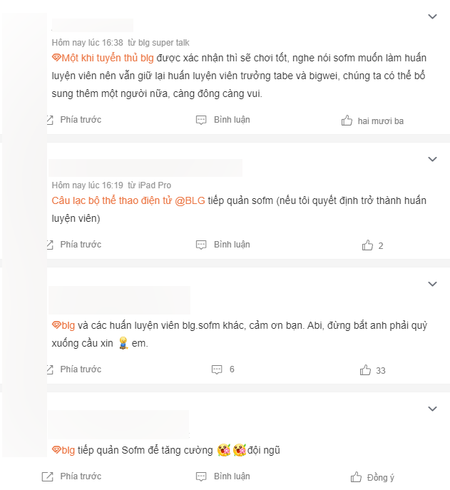 Cũng có ý kiến cho rằng BLG nên kết hợp các HLV cũ với SofM