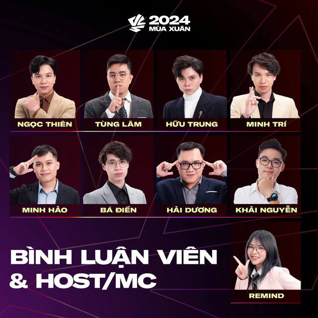 Nhiều gương mặt đình đám vắng bóng trong danh sách MC/BLV chính thức của VCS Mùa Xuân 2024