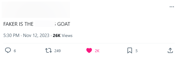 "Faker là GOAT" "Faker là GOAT"