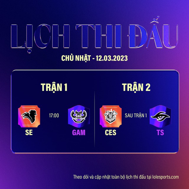Trận đấu giữa GAM - SE rất được mong đợi - nguồn: Fanpage VCS