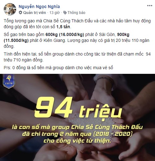 Ấm lòng: Một group cộng đồng LMHT quyên góp thành công 1,5 tấn gạo hỗ trợ đồng bào có thu nhập thấp trong mùa dịch - Ảnh 3. Ấm lòng: Một group cộng đồng LMHT quyên góp thành công 1,5 tấn gạo hỗ trợ đồng bào có thu nhập thấp trong mùa dịch - Ảnh 3.