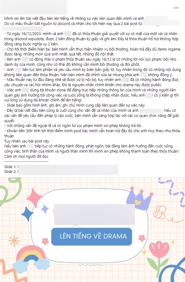 Nữ streamer lên tiếng về vụ việc