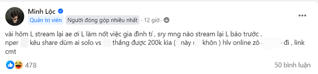 Zeros thông báo off streamer dài hạn