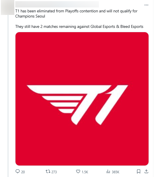 T1 gần như đã bị loại khỏi giải VCT Pacific