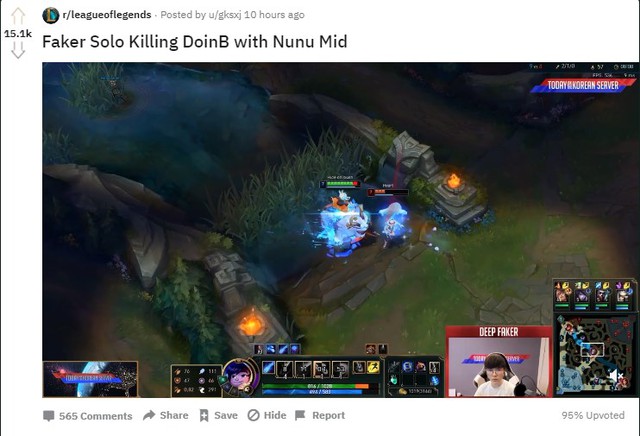 Faker lại một lần nữa khiến cộng đồng LMHT dậy sóng - Cầm Nunu vẫn solokill ĐKVĐ thế giới dễ dàng - Ảnh 2. Faker lại một lần nữa khiến cộng đồng LMHT dậy sóng - Cầm Nunu vẫn solokill ĐKVĐ thế giới dễ dàng - Ảnh 2.