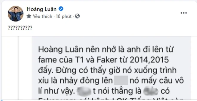 Màn combat cực căng năm 2021 giữa BLV Hoàng Luân và một số fangirl T1