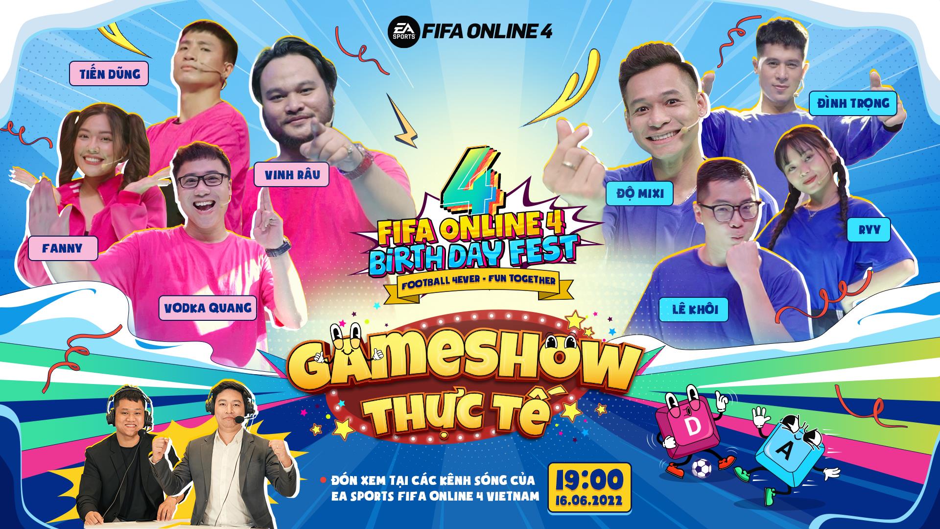 Độ Mixi, Đình Trọng đả bại Vinh Râu, Tiến Dũng trong Gameshow thực tế mừng sinh nhật FIFA Online 4 Birthday Fest - Ảnh 1.