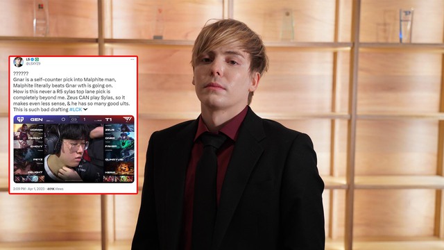 LS cho rằng lượt pick Gnar của T1 là "tự hủy" - nguồn: Twitter