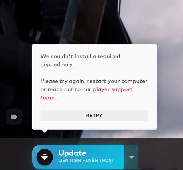 Nhiều game thủ gặp lỗi "Không thể cài đặt phụ trợ cần thiết" - nguồn: Facebook
