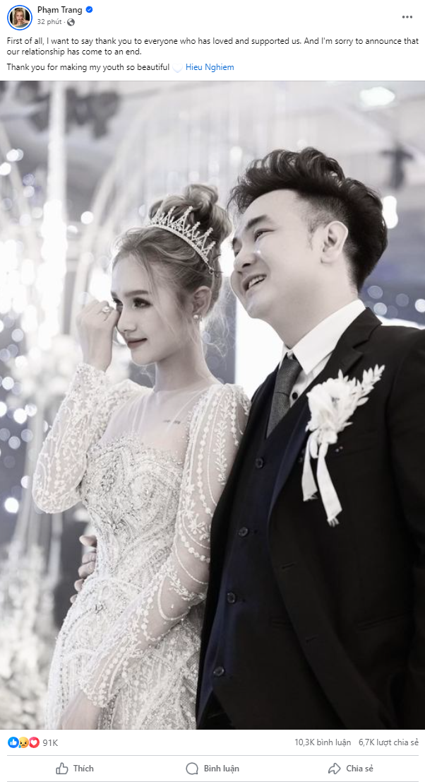 Nay kết thúc chỉ bằng một bài đăng