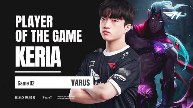 Keria lần đầu mang Varus đi Hỗ Trợ và lấy luôn MVP ở ván 2 - nguồn: Twitter