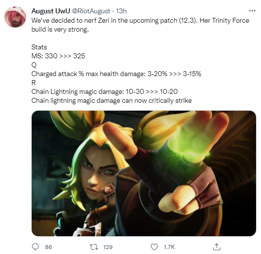 Cha đẻ của Zeri thừa nhận vị tướng này cần chỉnh sửa quá nhiều nhưng khẳng định chẳng là gì nếu so với Thánh Bug - Ảnh 4.