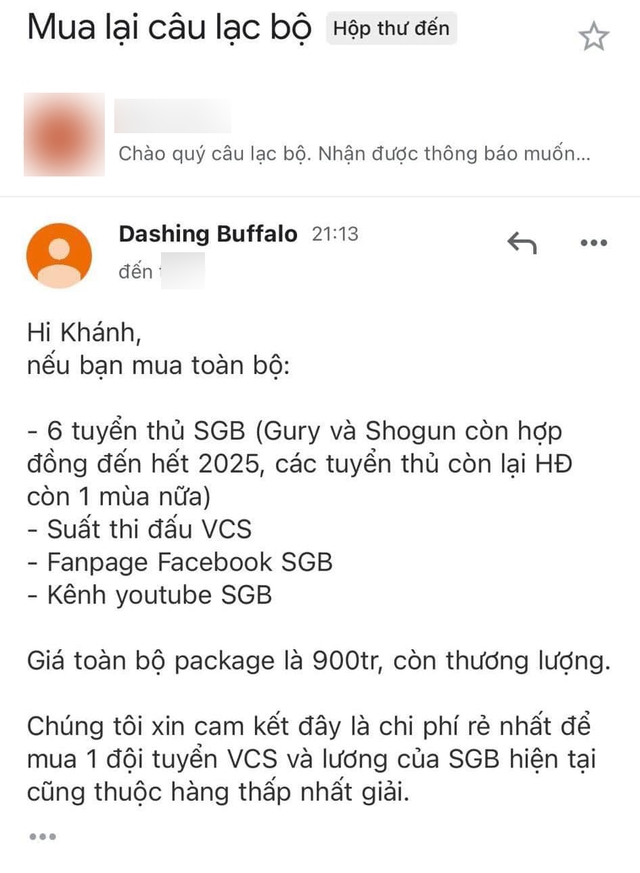 Giá của SGB rơi vào khoảng 900 triệu