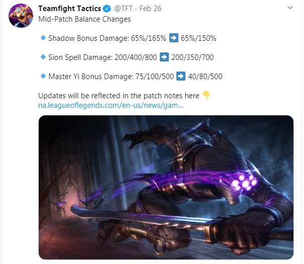 Đấu Trường Chân Lý: Bá đạo chưa bao lâu thì đội hình Bóng Tối đã bị nerf không trượt phát nào - Ảnh 2. Đấu Trường Chân Lý: Bá đạo chưa bao lâu thì đội hình Bóng Tối đã bị nerf không trượt phát nào - Ảnh 2.