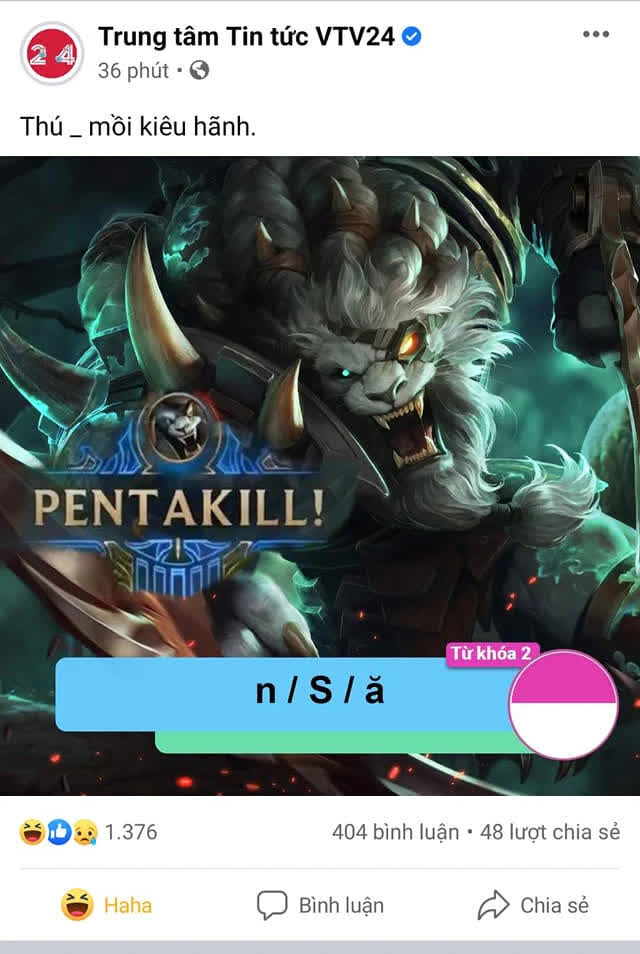 CĐM phát ngất: VTV24 tiếp tục dùng 1 tướng LMHT để minh họa bản tin, nhưng lần này hình như... hơi sai sai - Ảnh 1.